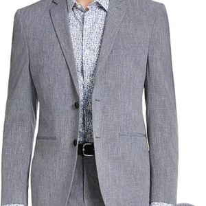 Perry Ellis Premium Slim Fit Grid Tech Suit Blazer